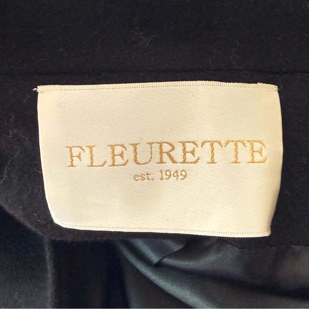 FLEURETTE by LORO PIANA Black Cashmere & Wool Long Coat Sz 8 - Picture 6 of 10